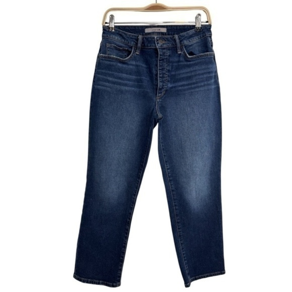 Joe’s Jeans Dark Size 28 Button-fly Front 5 Pocket Light Distress Hem And Pocket